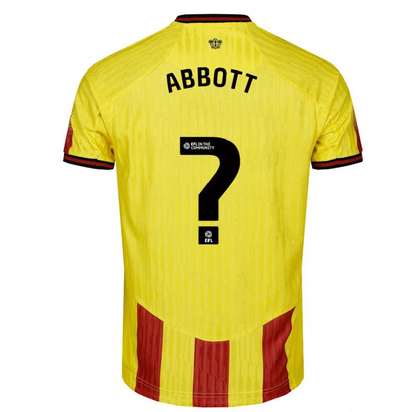 Danxen Men George Abbott #0 Yellow Red Home Jersey 2025/26 T-Shirt