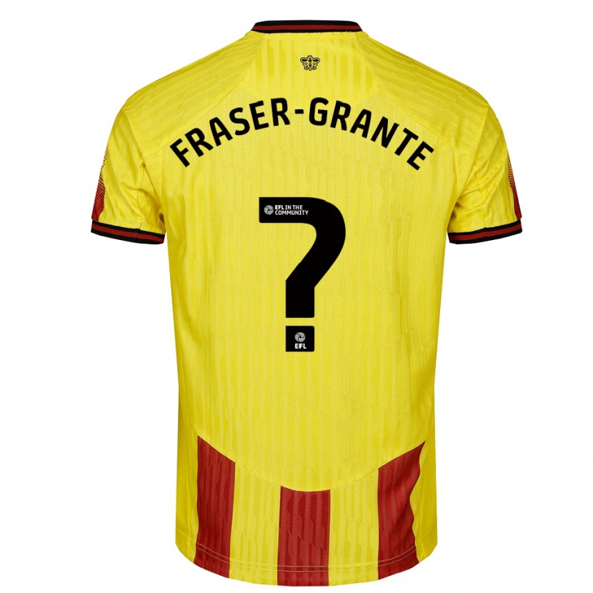 Danxen Men Zak Fraser-Grante #0 Yellow Red Home Jersey 2025/26 T-Shirt