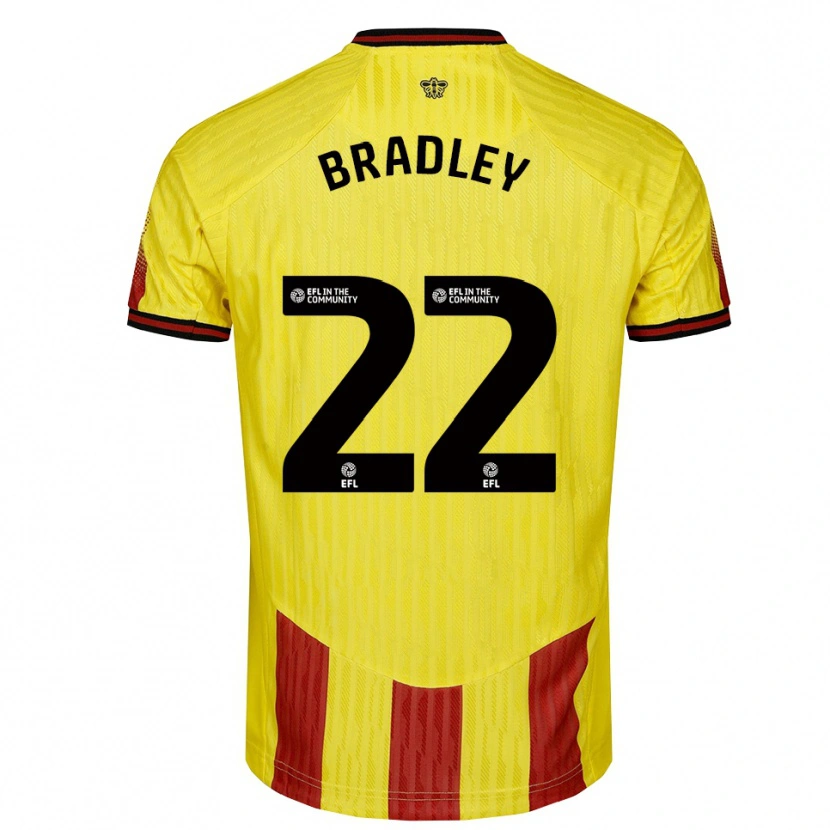 Danxen Men Jade Bradley #22 Yellow Red Home Jersey 2025/26 T-Shirt