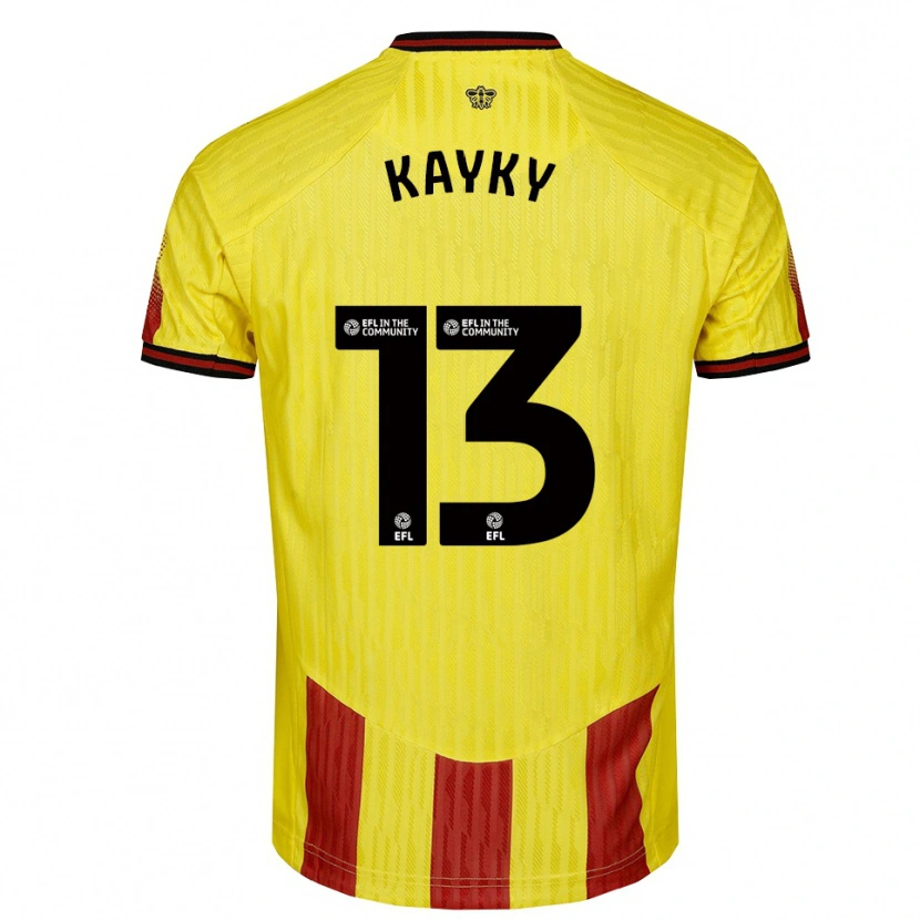 Danxen Men Kayky Almeida #13 Yellow Red Home Jersey 2025/26 T-Shirt