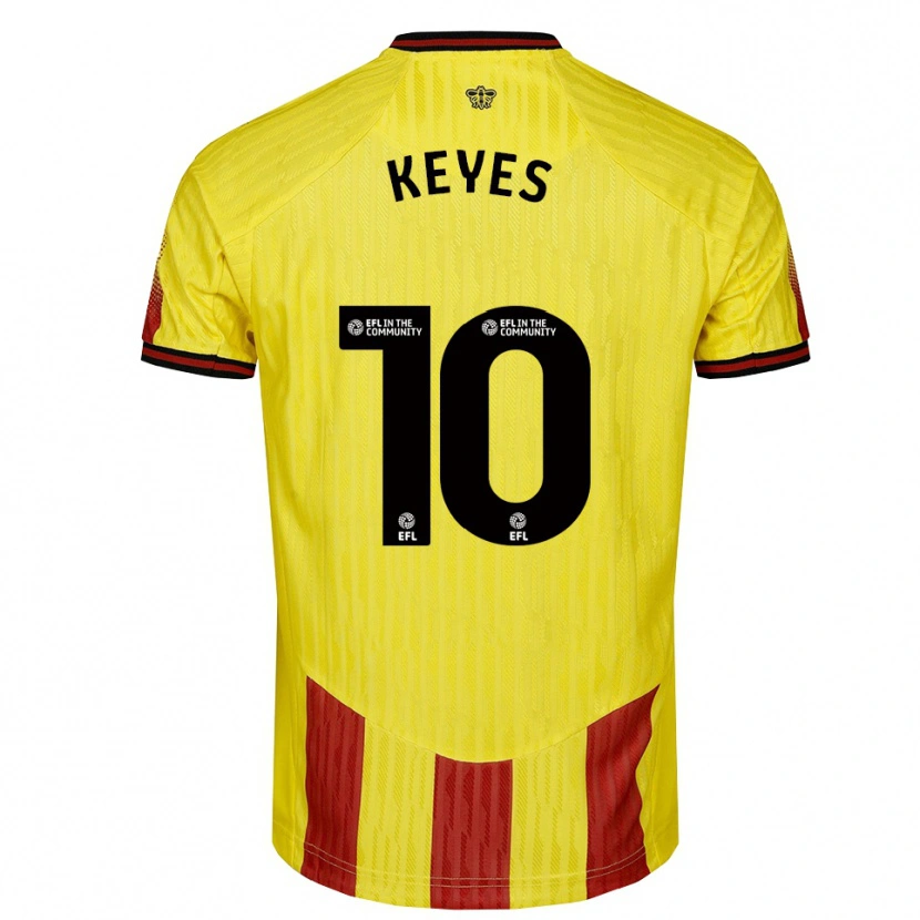 Danxen Men Josh Keyes #10 Yellow Red Home Jersey 2025/26 T-Shirt