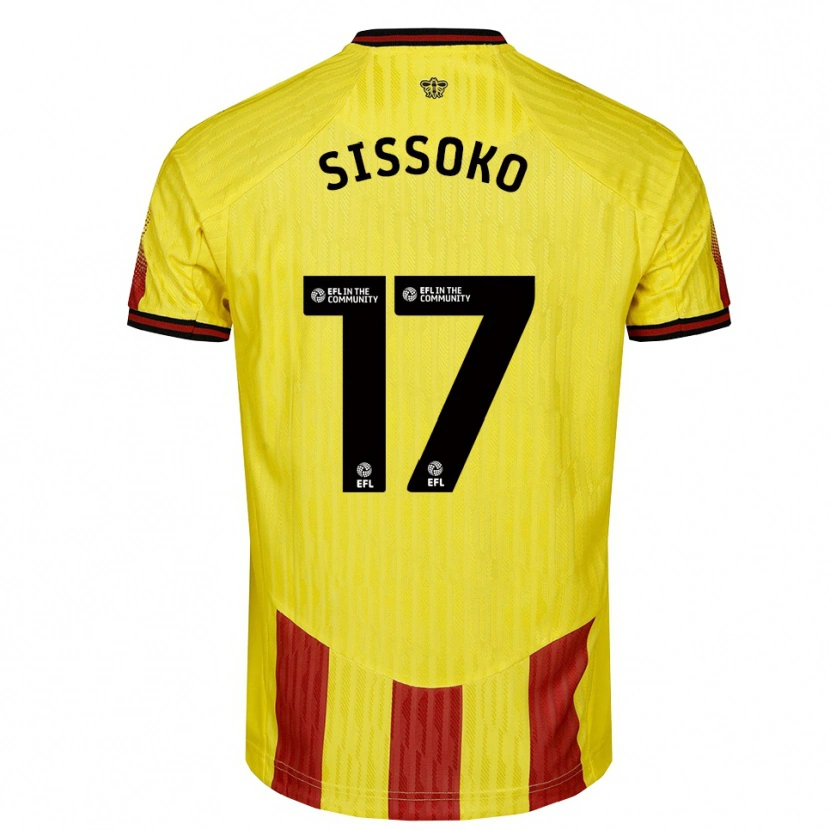 Danxen Men Moussa Sissoko #17 Yellow Red Home Jersey 2025/26 T-Shirt