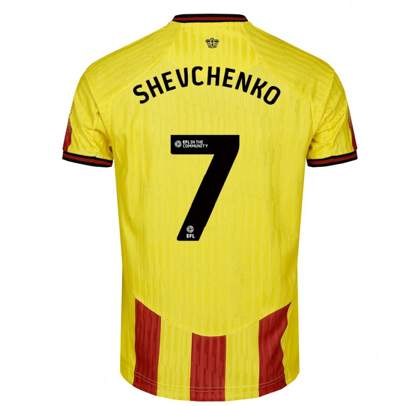 Danxen Men Kristian Shevchenko #7 Yellow Red Home Jersey 2025/26 T-Shirt
