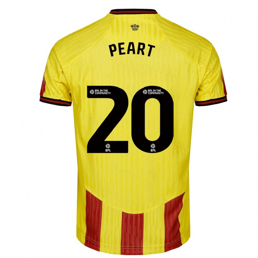 Danxen Men Kalani Peart #20 Yellow Red Home Jersey 2025/26 T-Shirt
