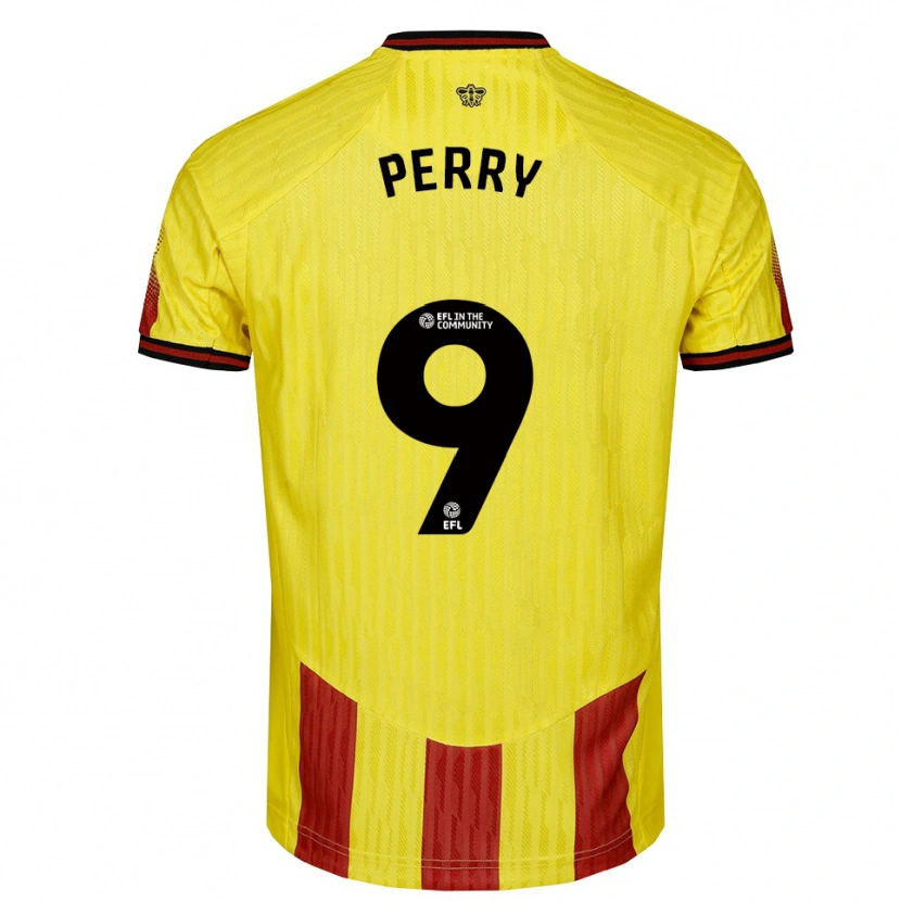 Danxen Men Madison Perry #9 Yellow Red Home Jersey 2025/26 T-Shirt