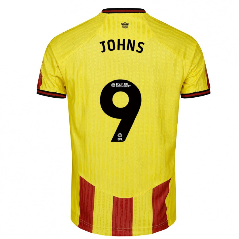 Danxen Men Carly Johns #9 Yellow Red Home Jersey 2025/26 T-Shirt