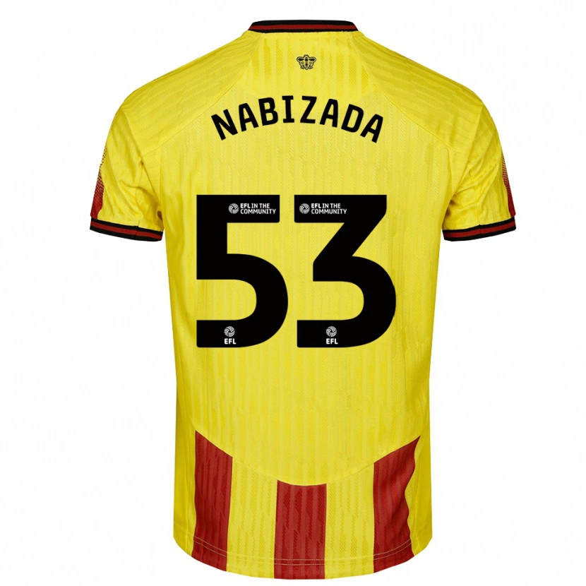 Danxen Men Amin Nabizada #53 Yellow Red Home Jersey 2025/26 T-Shirt