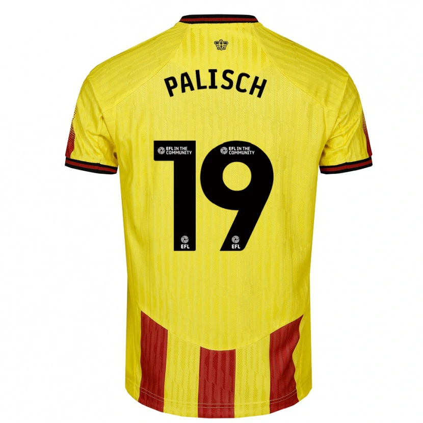 Danxen Men Alli Palisch #19 Yellow Red Home Jersey 2025/26 T-Shirt