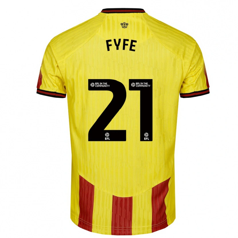 Danxen Men Flo Fyfe #21 Yellow Red Home Jersey 2025/26 T-Shirt
