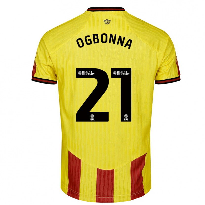 Danxen Men Angelo Ogbonna #21 Yellow Red Home Jersey 2025/26 T-Shirt