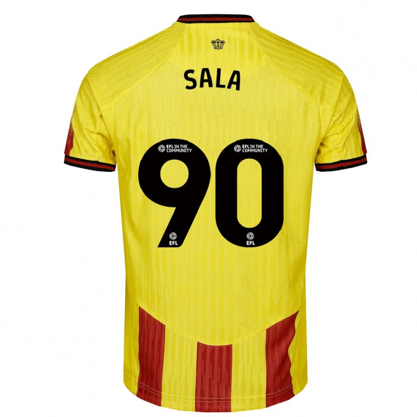 Danxen Men Joel Sala #90 Yellow Red Home Jersey 2025/26 T-Shirt