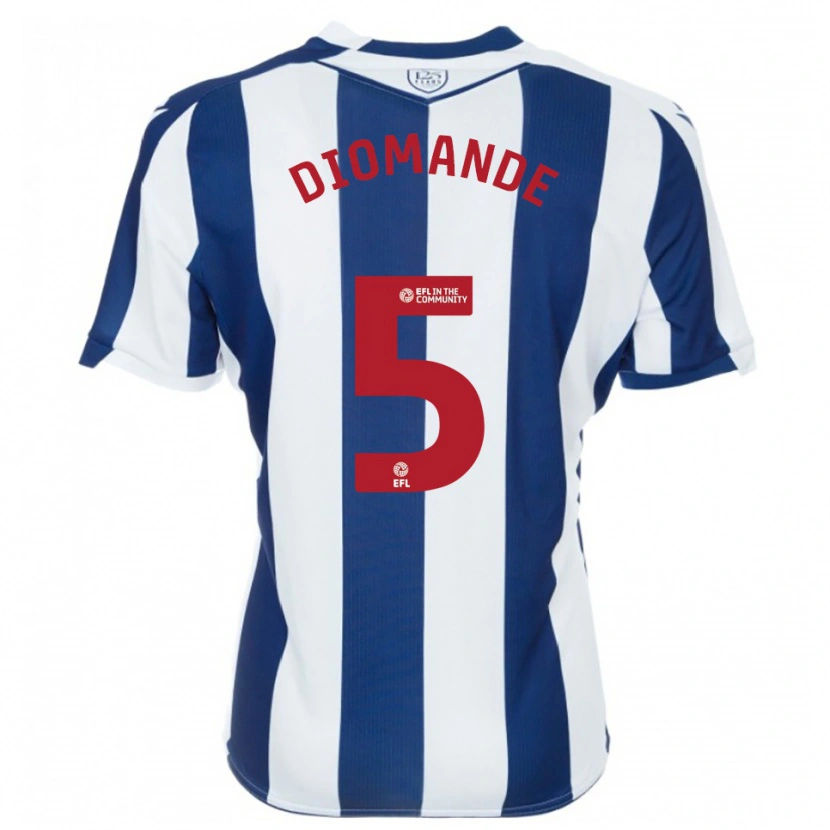 Danxen Men Muhamed Diomande #5 Navy White Home Jersey 2025/26 T-Shirt