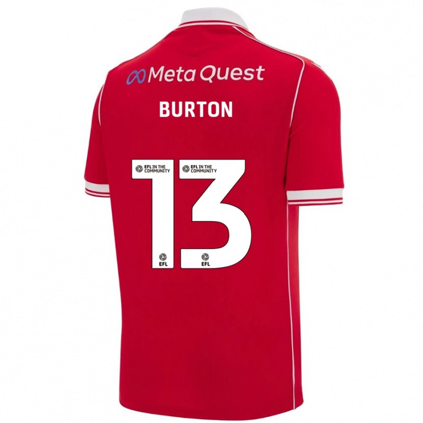 Danxen Men Callum Burton #13 Red White Home Jersey 2025/26 T-Shirt