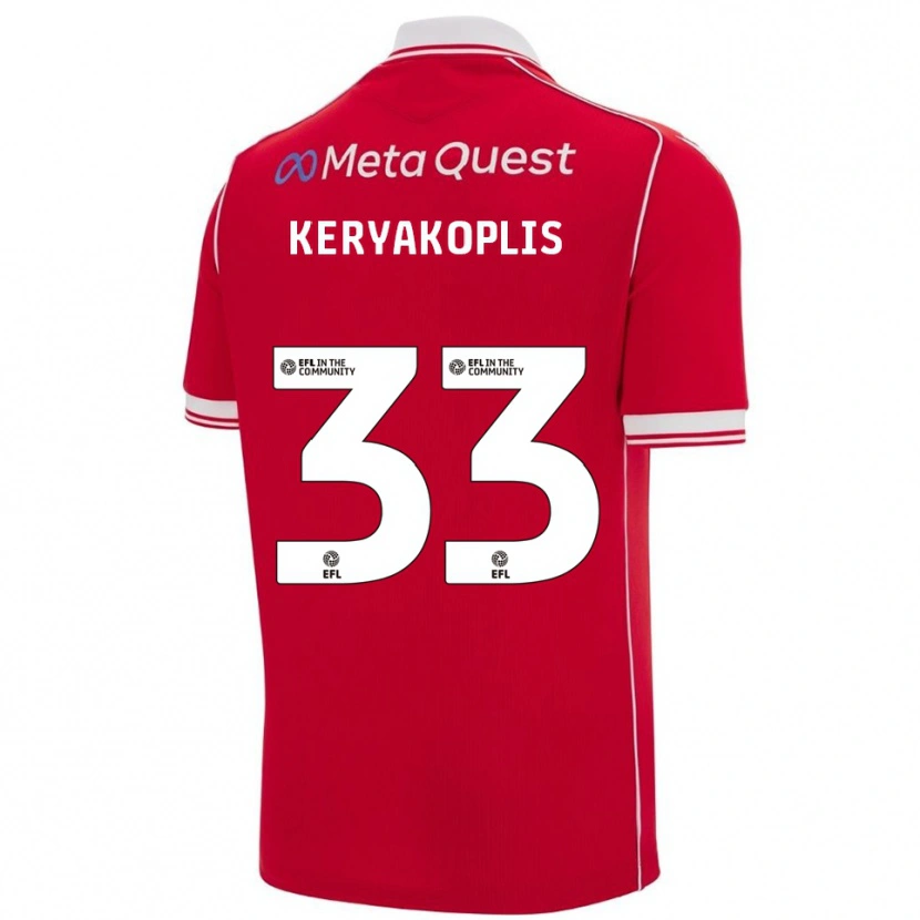 Danxen Men Hannah Keryakoplis #33 Red White Home Jersey 2025/26 T-Shirt