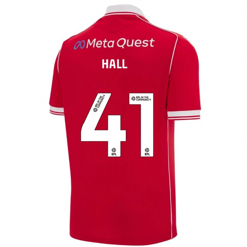 Danxen Men Liam Hall #41 Red White Home Jersey 2025/26 T-Shirt