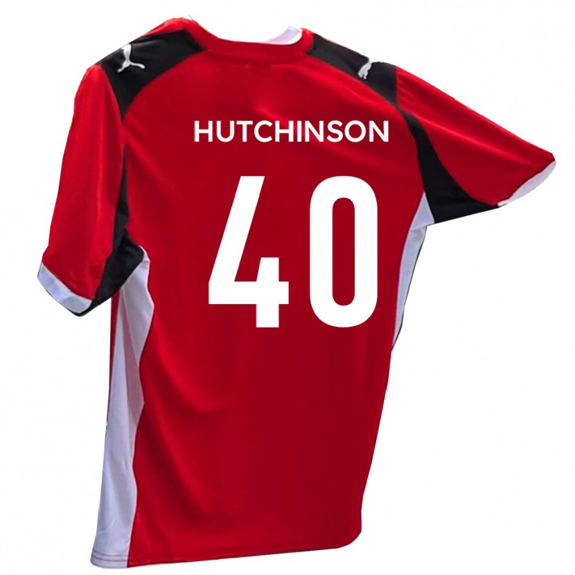 Danxen Men Luke Hutchinson #40 Red White Home Jersey 2025/26 T-Shirt