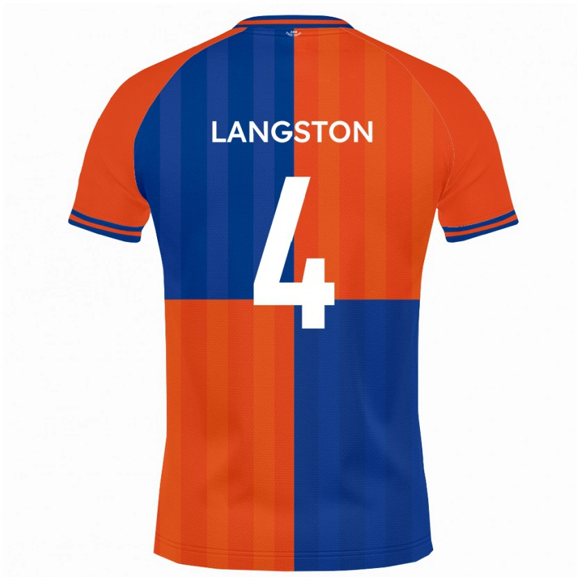 Danxen Men George Langston #4 Orange Royal Blue Home Jersey 2025/26 T-Shirt