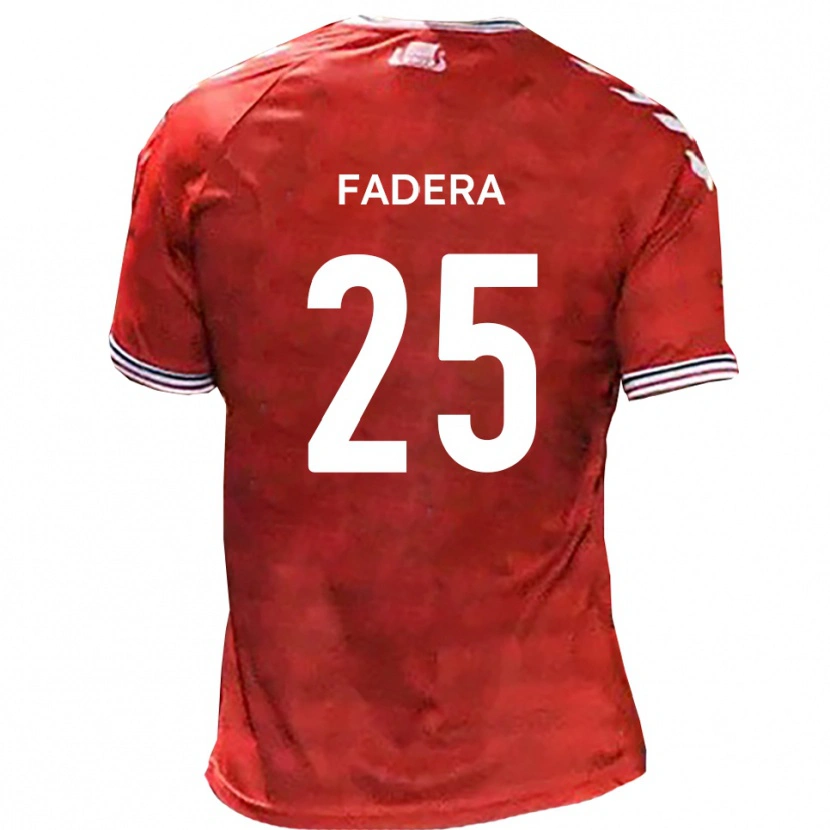 Danxen Men Mo Fadera #25 Red White Home Jersey 2025/26 T-Shirt