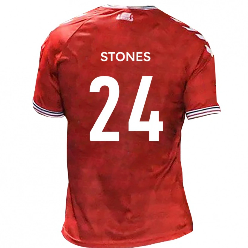 Danxen Men Josh Stones #24 Red White Home Jersey 2025/26 T-Shirt