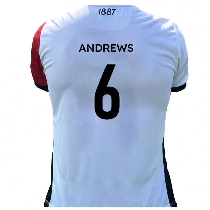 Danxen Men Jamie Andrews #6 Red White Home Jersey 2025/26 T-Shirt