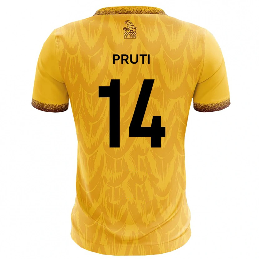 Danxen Men Edon Pruti #14 Yellow Brown Home Jersey 2025/26 T-Shirt