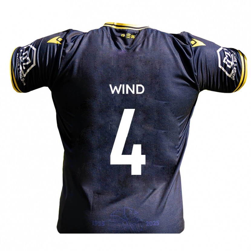 Danxen Men George Wind #4 Navy Yellow Home Jersey 2025/26 T-Shirt