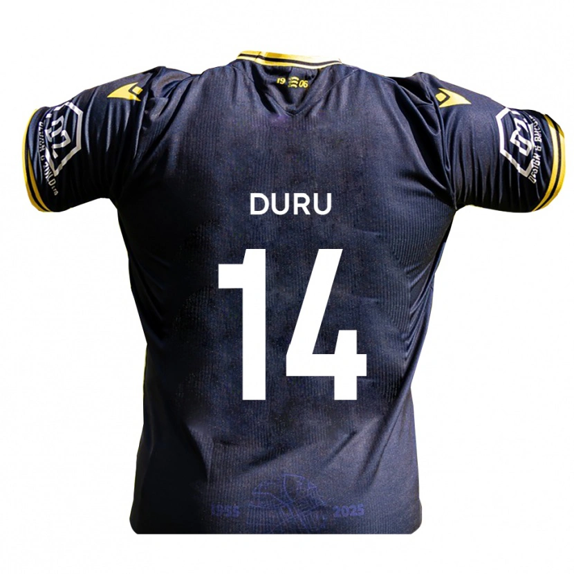 Danxen Men Chinedu Duru #14 Navy Yellow Home Jersey 2025/26 T-Shirt