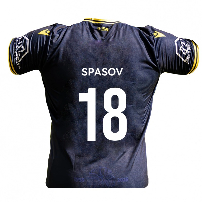 Danxen Men Slavi Spasov #18 Navy Yellow Home Jersey 2025/26 T-Shirt