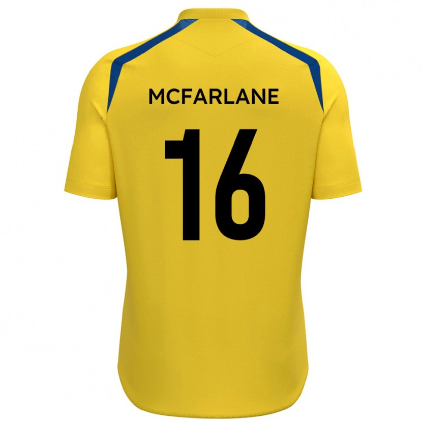 Danxen Men Callum Mcfarlane #16 Yellow Blue Home Jersey 2025/26 T-Shirt