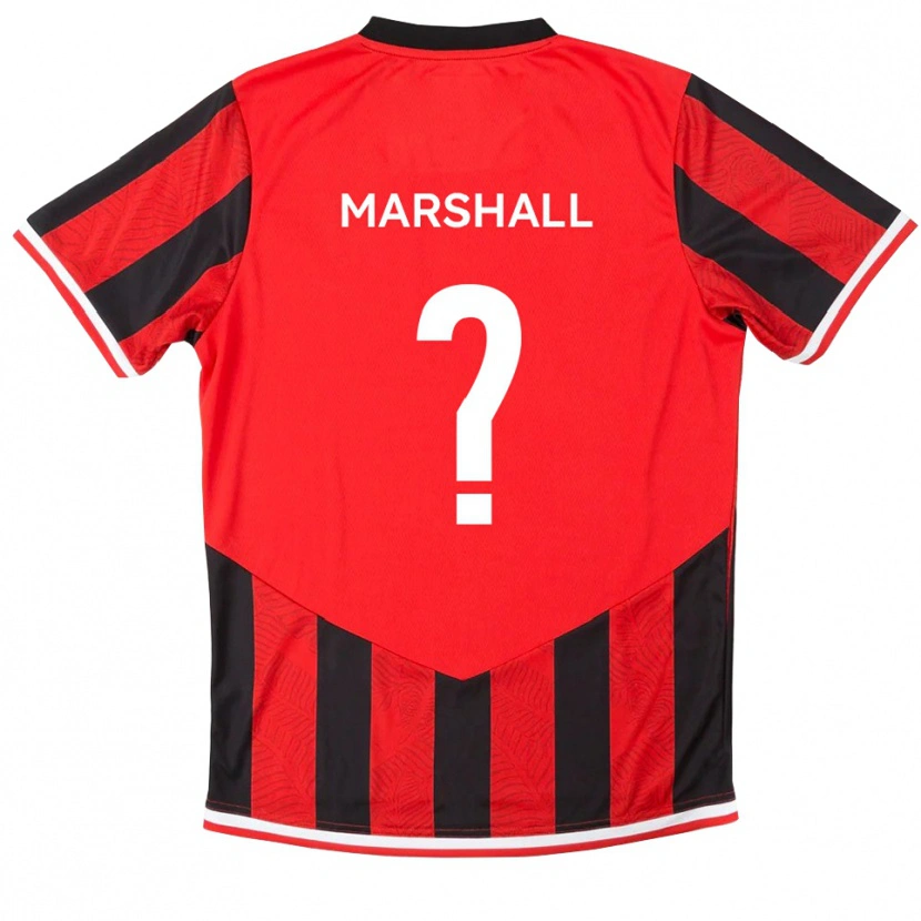 Danxen Men Daisy Marshall #0 Red Black Home Jersey 2025/26 T-Shirt
