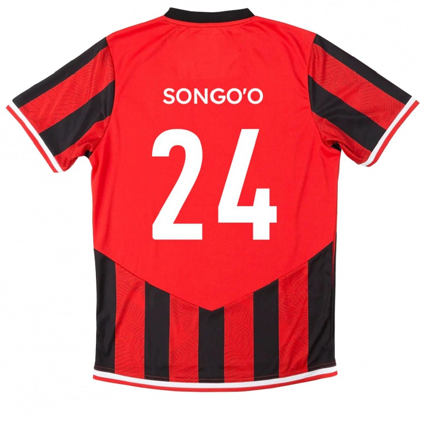 Danxen Men Yann Songo'o #24 Red Black Home Jersey 2025/26 T-Shirt