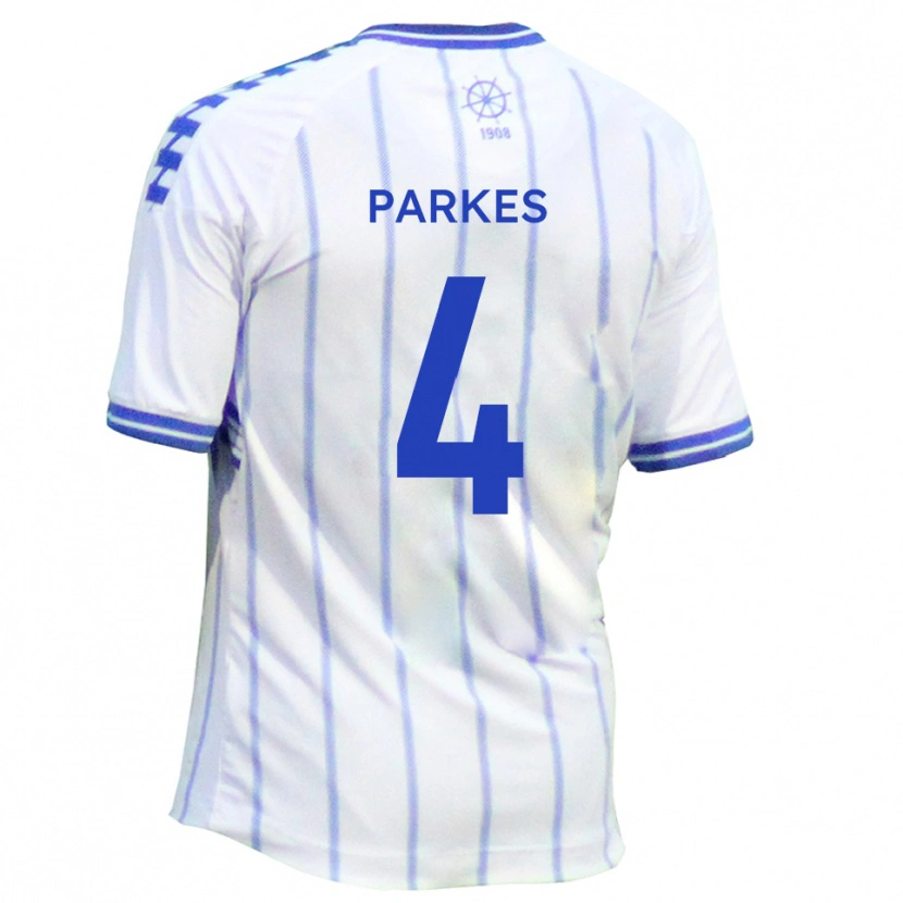 Danxen Men Tom Parkes #4 White Blue Home Jersey 2025/26 T-Shirt