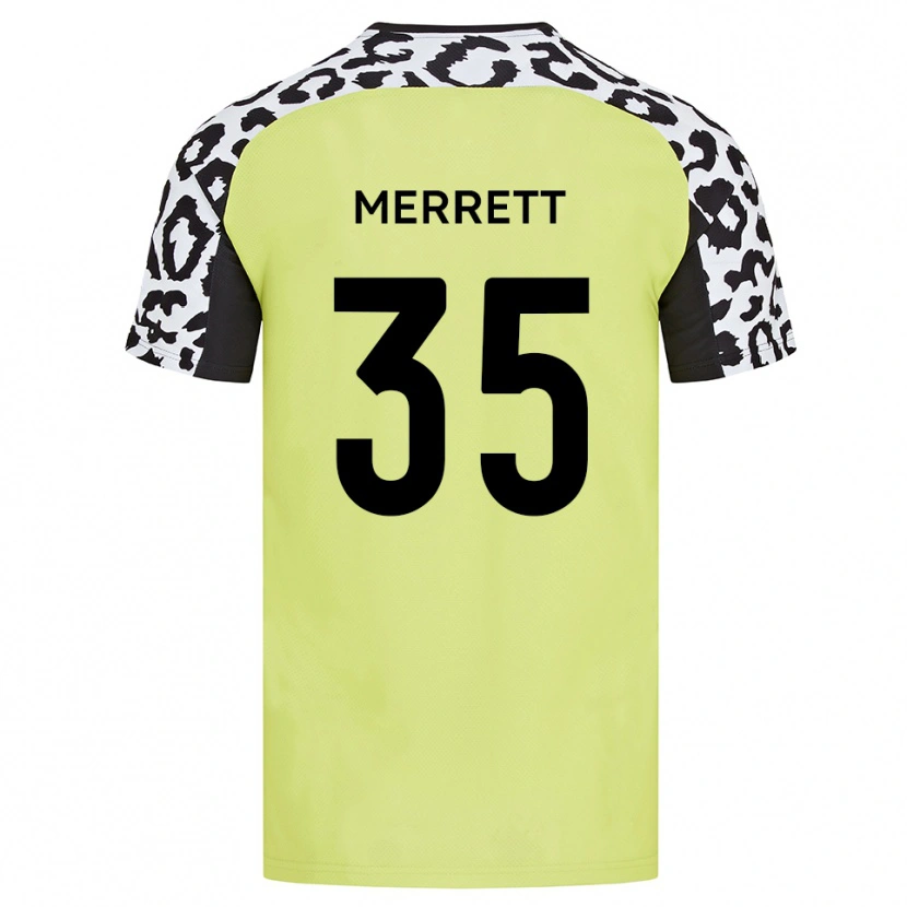 Danxen Men William Merrett #35 Fluorescent Yellow Home Jersey 2025/26 T-Shirt