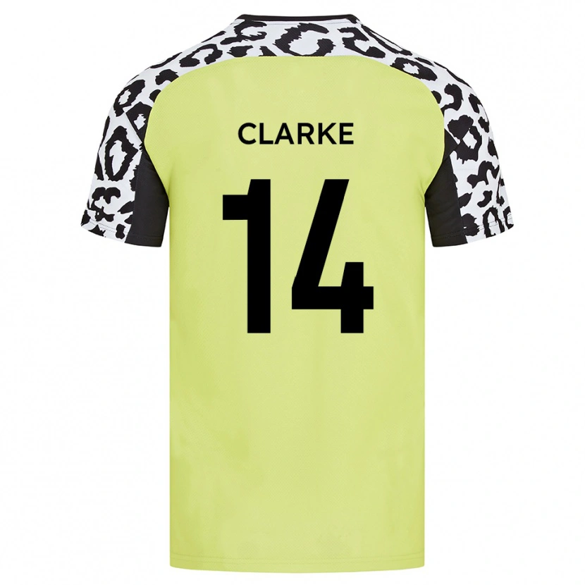 Danxen Men Jayden Clarke #14 Fluorescent Yellow Home Jersey 2025/26 T-Shirt
