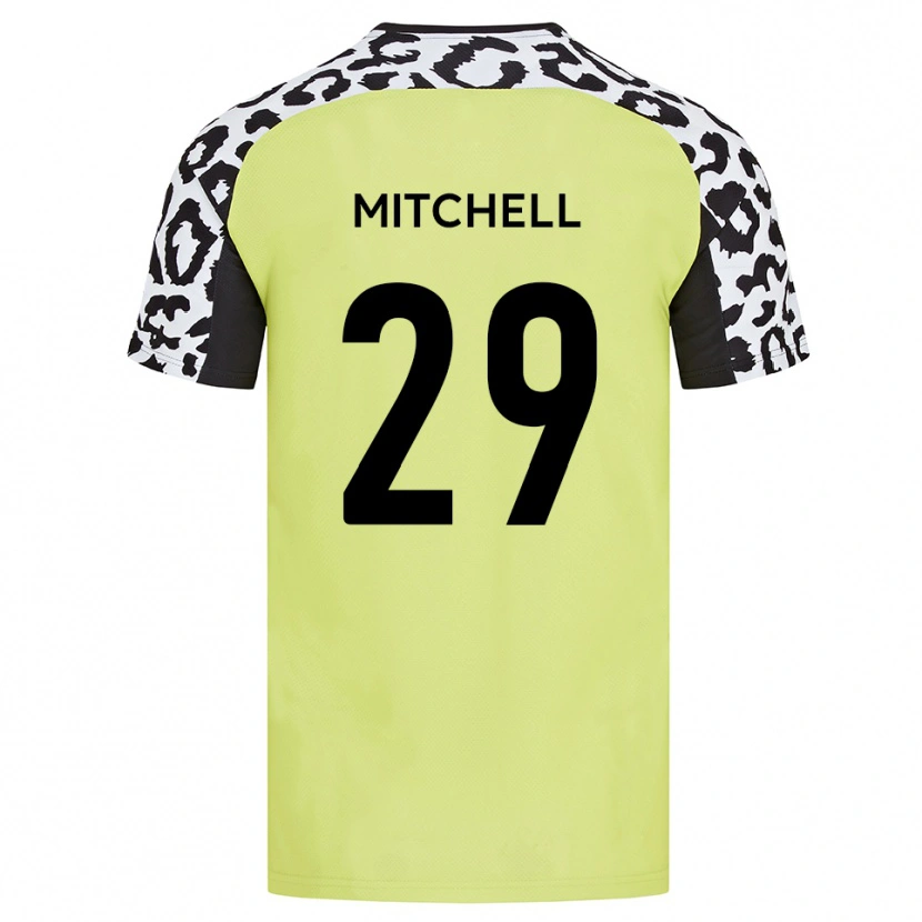 Danxen Men Kairo Mitchell #29 Fluorescent Yellow Home Jersey 2025/26 T-Shirt
