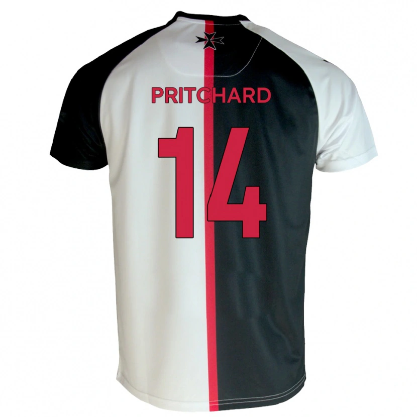 Danxen Men Harry Pritchard #14 White Black Home Jersey 2025/26 T-Shirt