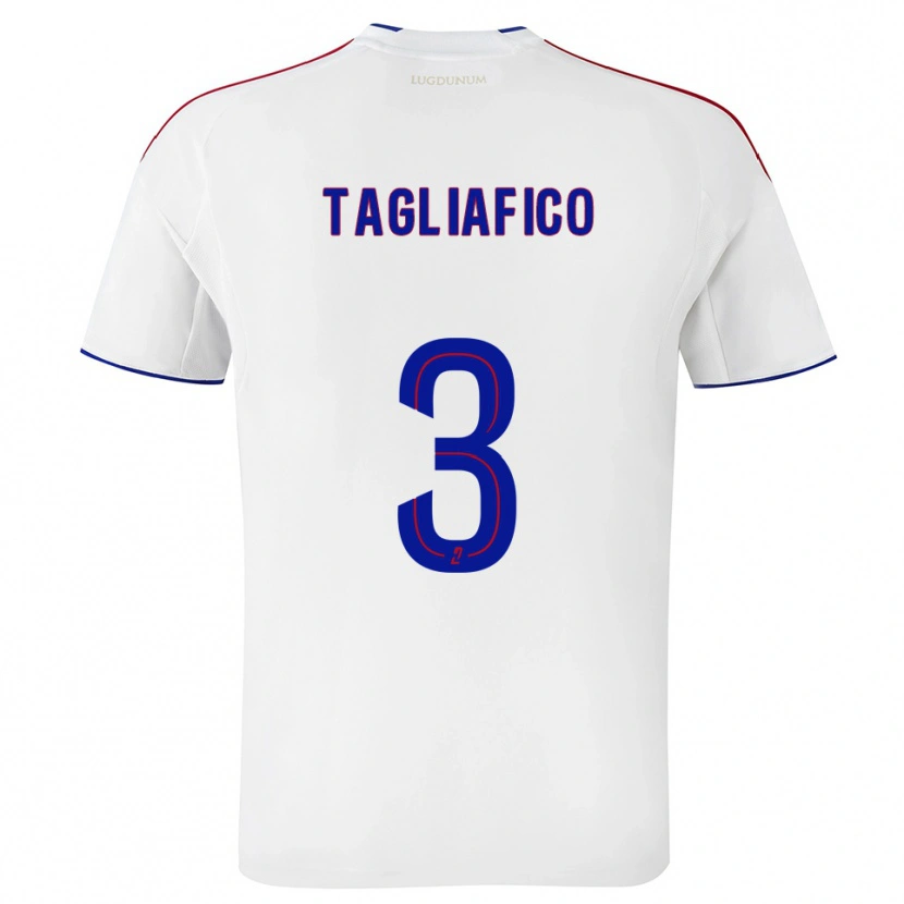 Danxen Men Nicolás Tagliafico #3 White Red Home Jersey 2025/26 T-Shirt