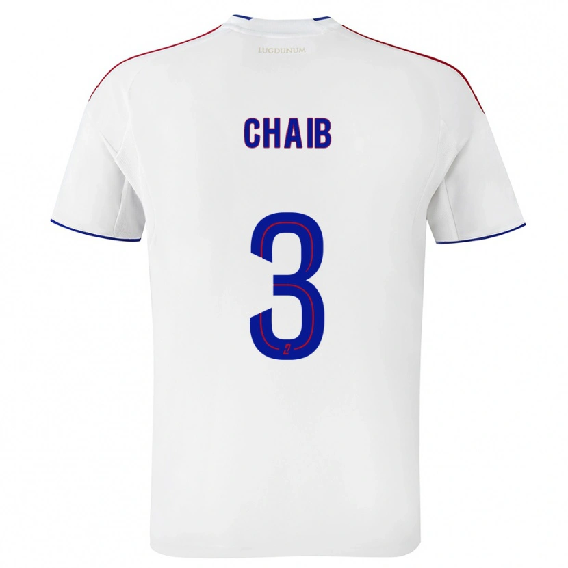 Danxen Men Yacine Chaib #3 White Red Home Jersey 2025/26 T-Shirt