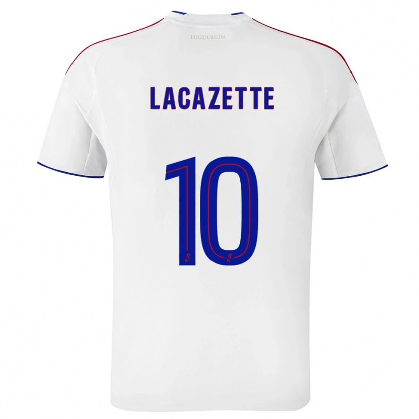 Danxen Men Alexandre Lacazette #10 White Red Home Jersey 2025/26 T-Shirt