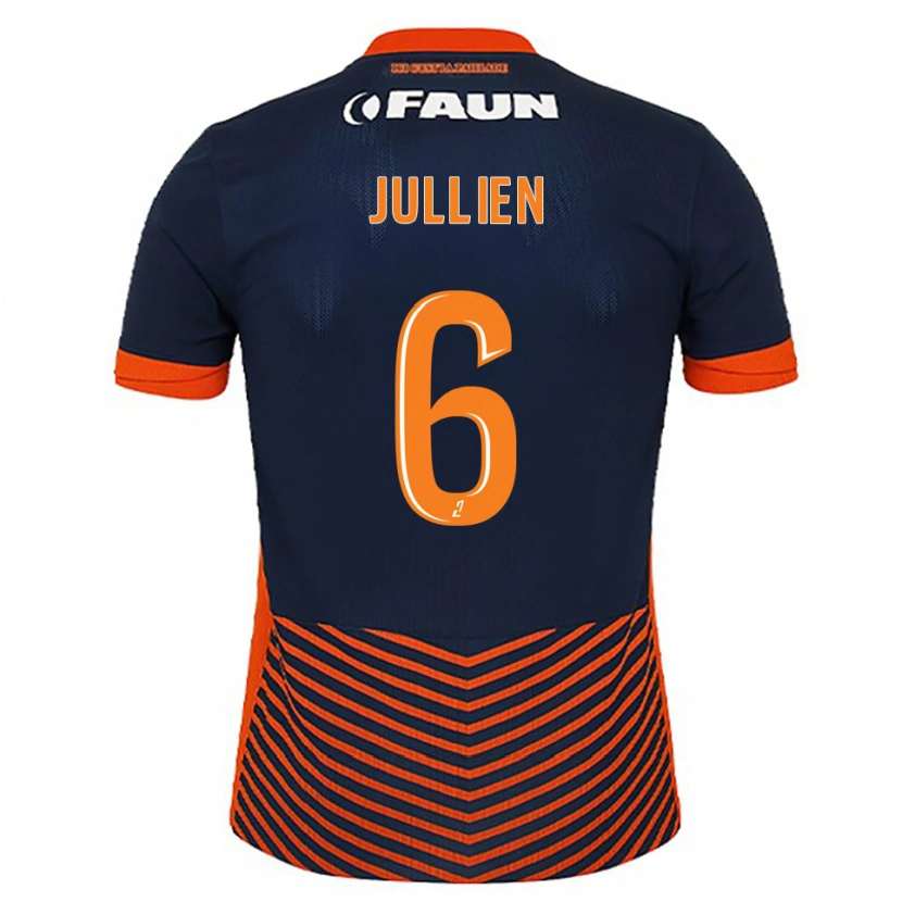 Danxen Men Christopher Jullien #6 Midnight Blue Orange Home Jersey 2025/26 T-Shirt