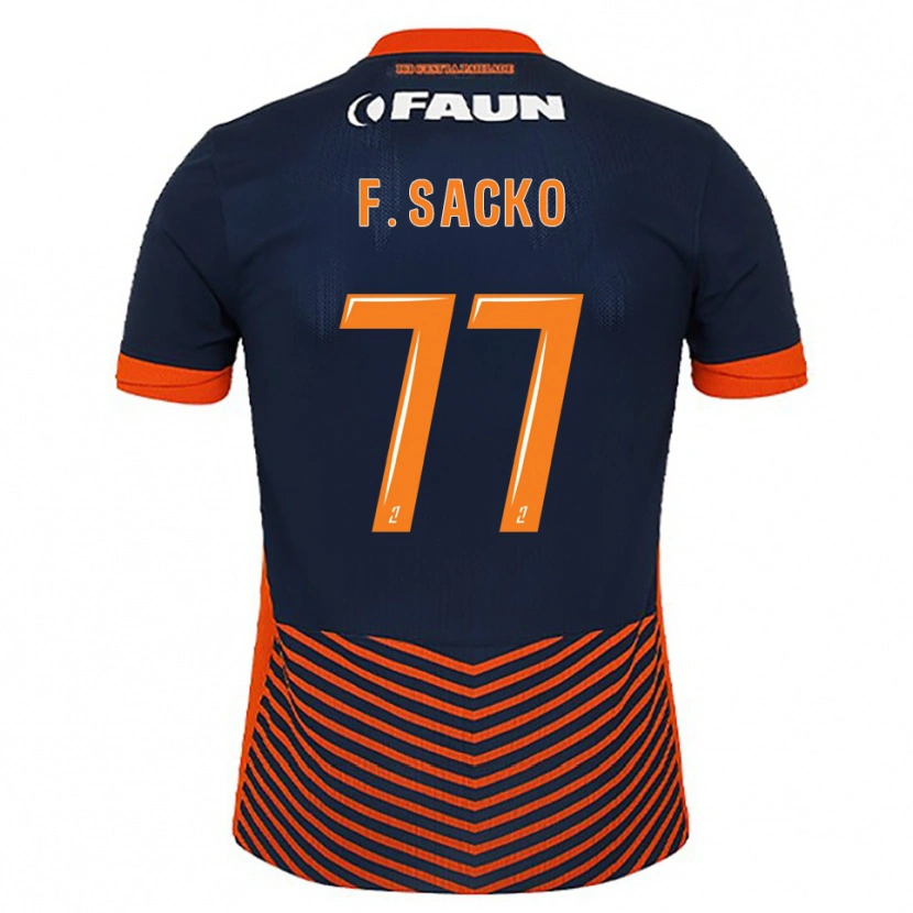 Danxen Men Falaye Sacko #77 Midnight Blue Orange Home Jersey 2025/26 T-Shirt