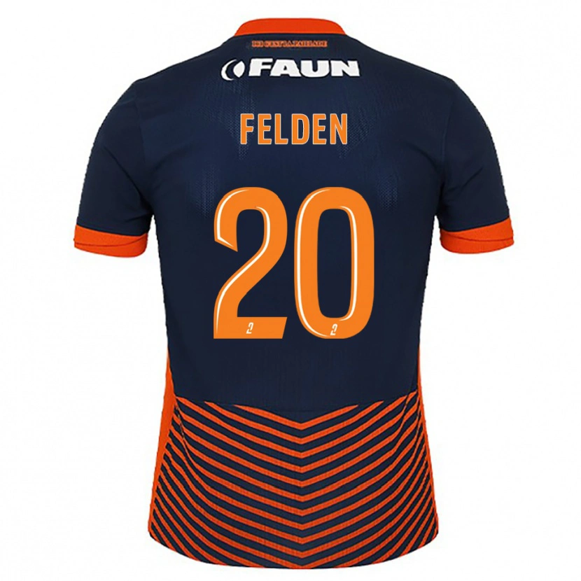 Danxen Men Agathe Felden #20 Midnight Blue Orange Home Jersey 2025/26 T-Shirt