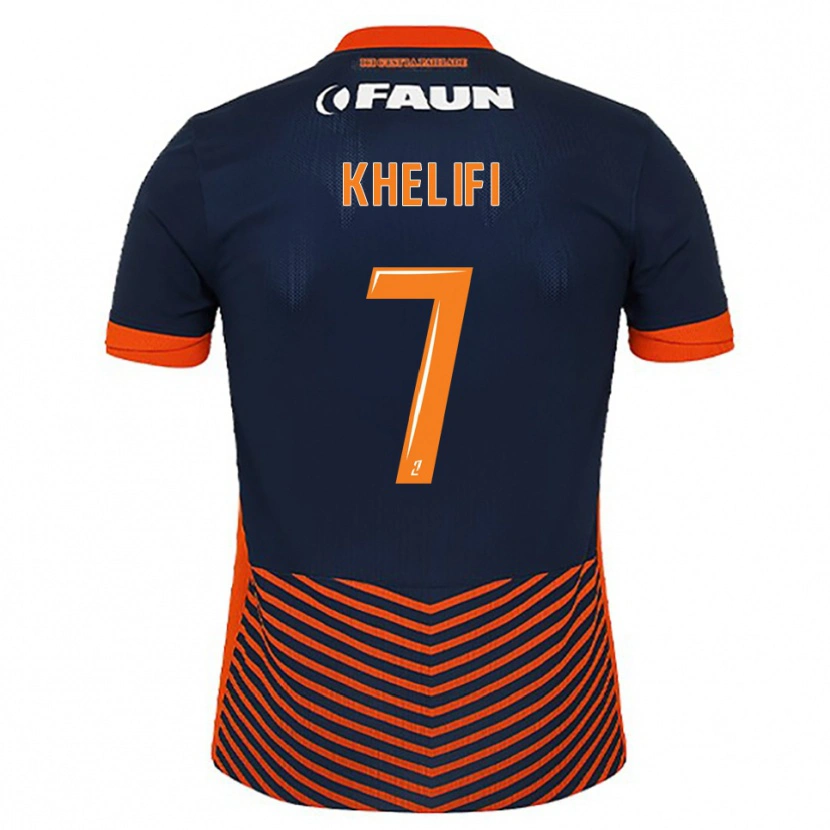 Danxen Men Léa Khelifi #7 Midnight Blue Orange Home Jersey 2025/26 T-Shirt