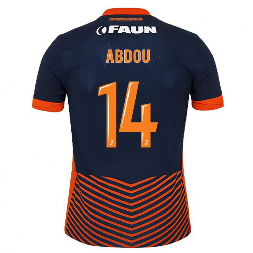 Danxen Men Mathias Abdou #14 Midnight Blue Orange Home Jersey 2025/26 T-Shirt