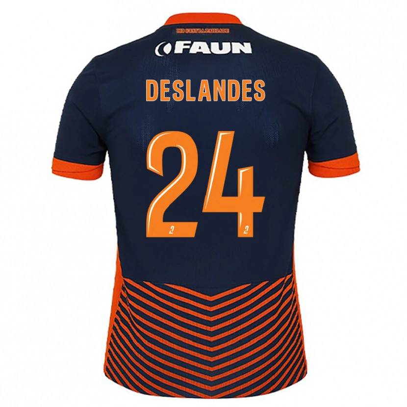 Danxen Men Océane Deslandes #24 Midnight Blue Orange Home Jersey 2025/26 T-Shirt