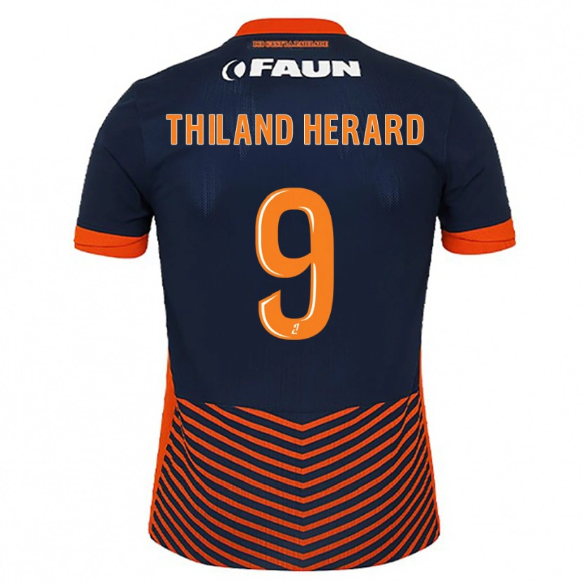 Danxen Men Robin Thiland-Herard #9 Midnight Blue Orange Home Jersey 2025/26 T-Shirt