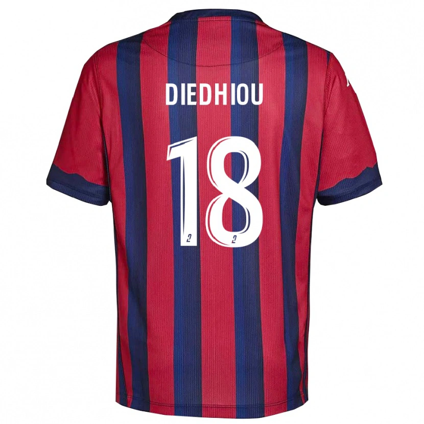 Danxen Men Famara Diédhiou #18 Burgundy Navy Home Jersey 2025/26 T-Shirt