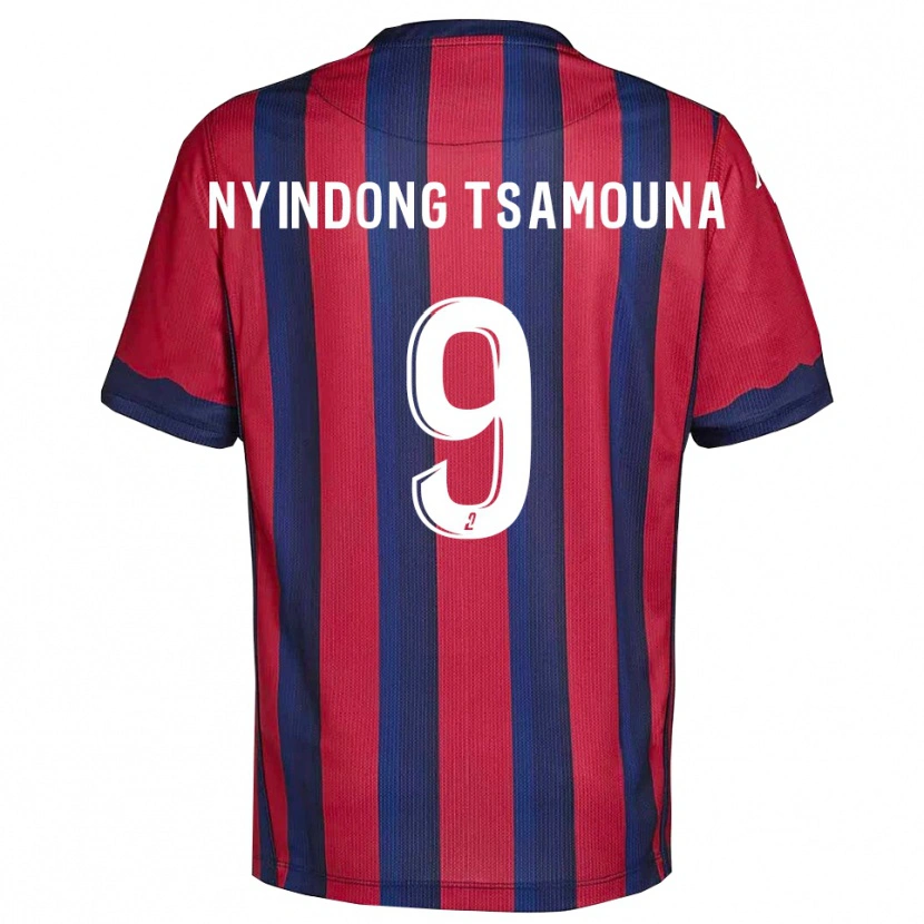 Danxen Men Jean Nyindong Tsamouna #9 Burgundy Navy Home Jersey 2025/26 T-Shirt