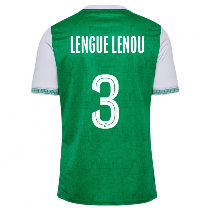 Danxen Men Maxime Lengue Lenou #3 Green White Home Jersey 2025/26 T-Shirt