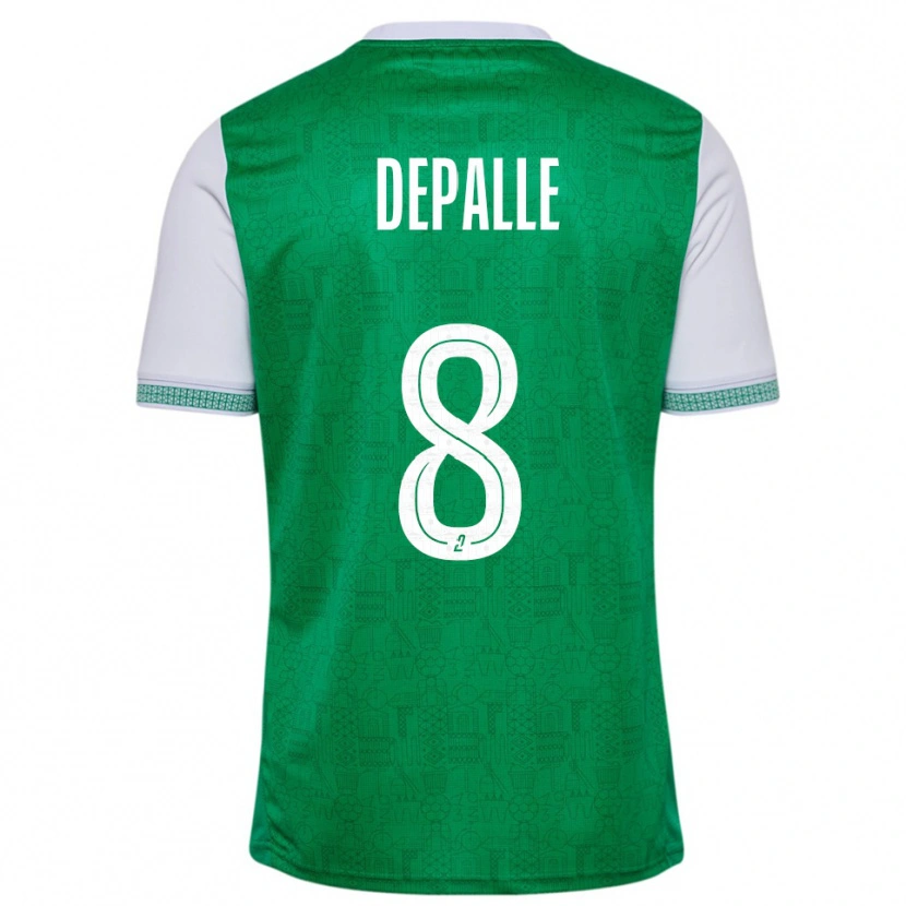 Danxen Men Valentin Depalle #8 Green White Home Jersey 2025/26 T-Shirt